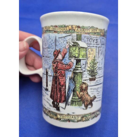 DUNOON Christmas Mugs Santa's Arrival & Christmas Past 10oz Set of Two Scotland - Picture 5 of 11